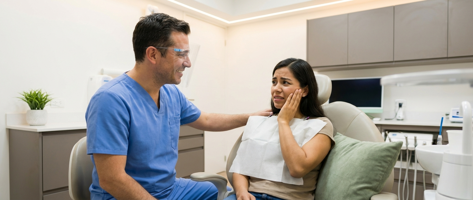 Compassionate emergency dentist in Prescott, AZ, providing immediate care for a patient in pain.