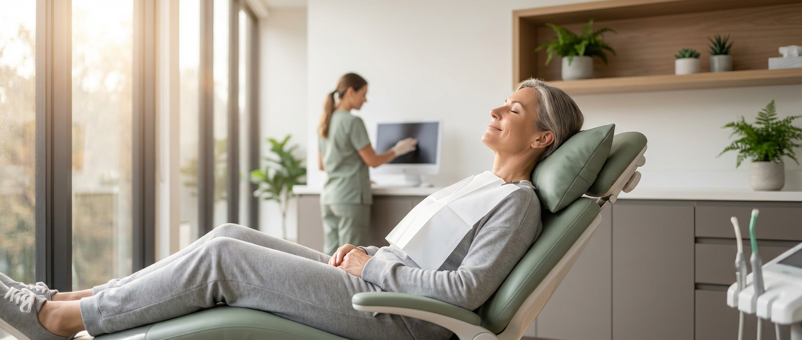 Relaxed patient receiving comfortable sedation dentistry at Pro Solutions Dental Group inPrescott, Arizona