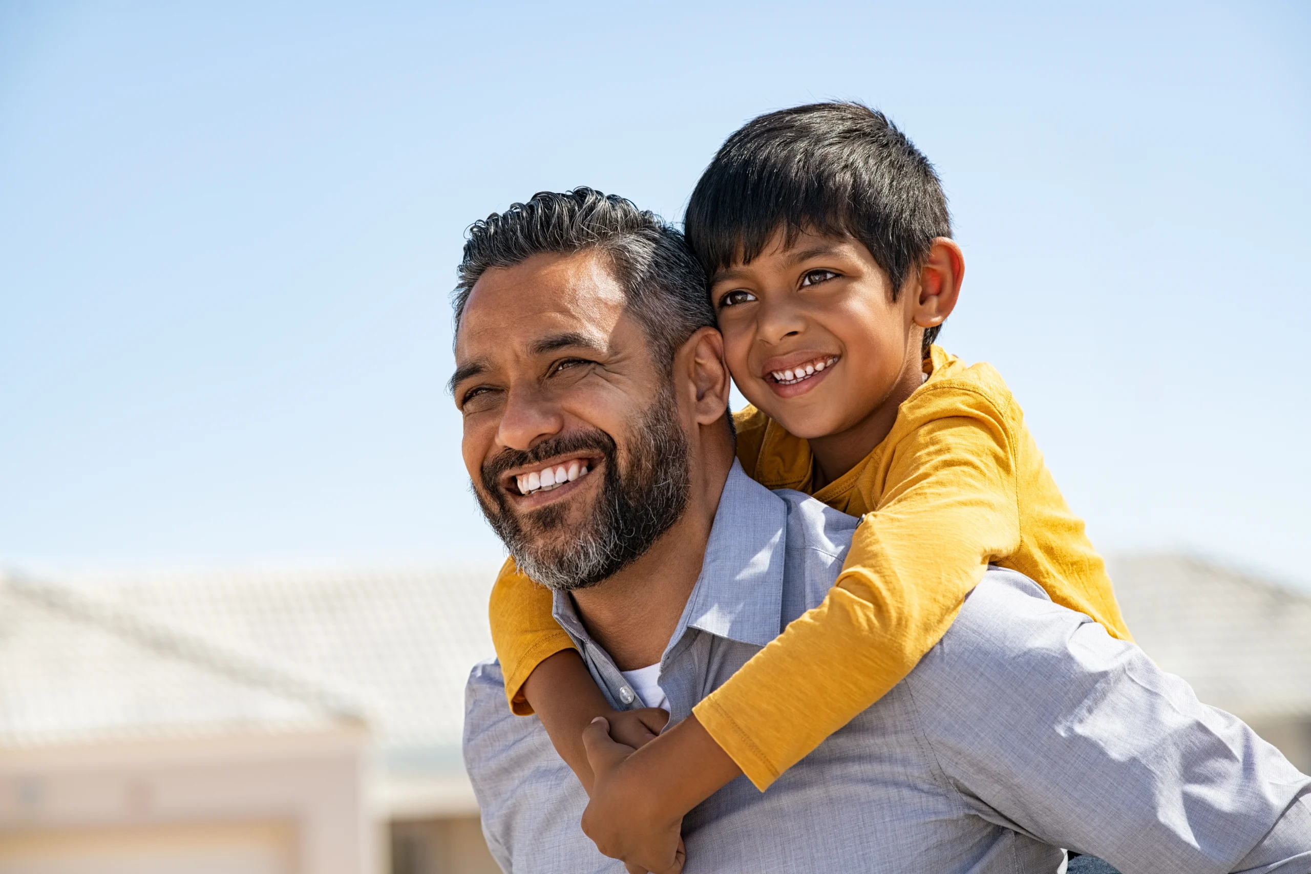 Father and young child together after their appointment at Pro Solutions Dental Group, Prescott AZ.